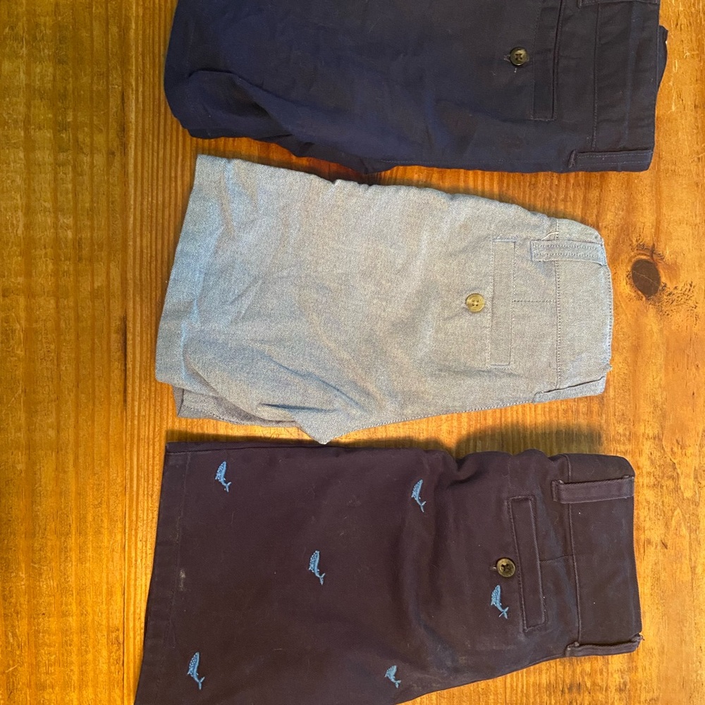 Shorts bundle blue linen whales